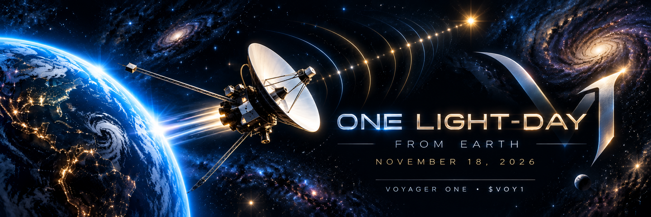 Voyager One deep-space artwork